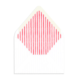 Red Stripe Envelope Liner