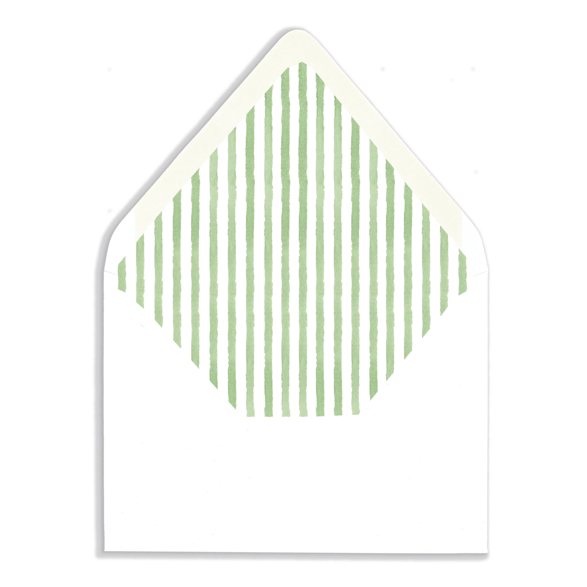 Green Stripe envelope liner to accompany Chinoiserie Personalized Stationery