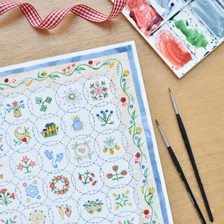 American Quilt Alphabet Print
