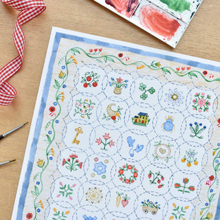American Quilt Alphabet Print