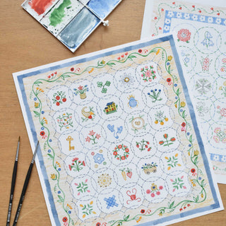 American Quilt Alphabet Print
