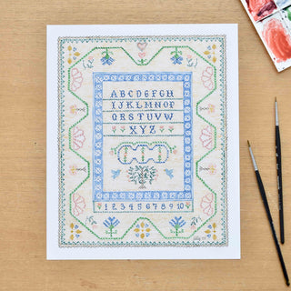 American Sampler Alphabet Print