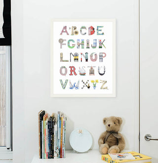 Boston Alphabet, White Frame from The Letter Nest 