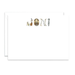 "Jodi" Personalized Musical Instruments Stationery in flatlay by The Letter Nest