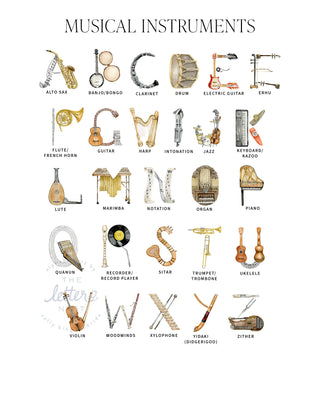 Musical Instrument Letter Key