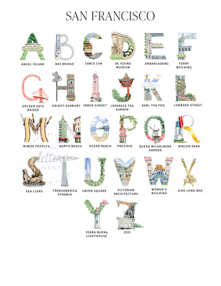 San Francisco Alphabet Key by The Letter Nest
