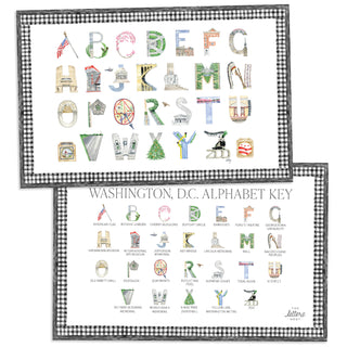 Washington DC Placemat with Black Border