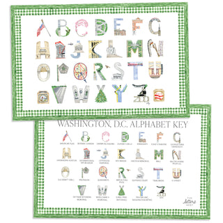 Washington DC Placemat with green border