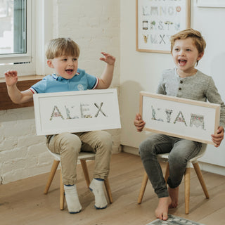 "Alex" and "Liam" Custom Name Prints in New York City letters